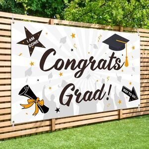 Large Graduation Background Banner Backdrop for Party Decoration 78 in x 45 in